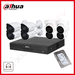 DAHUA 8-ch Audio HDCVI 1080p 2MP Analog Camera Package