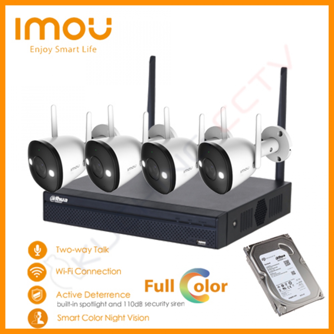 IMOU 4-ch BULLET2 2MP WiFi Camera Package | ImouIP CCTV Kuching Online ...