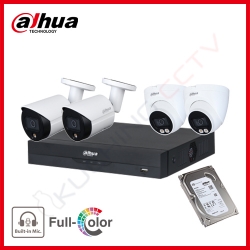 DAHUA 4-ch Full Color Audio 4MP IP Network Camera Package